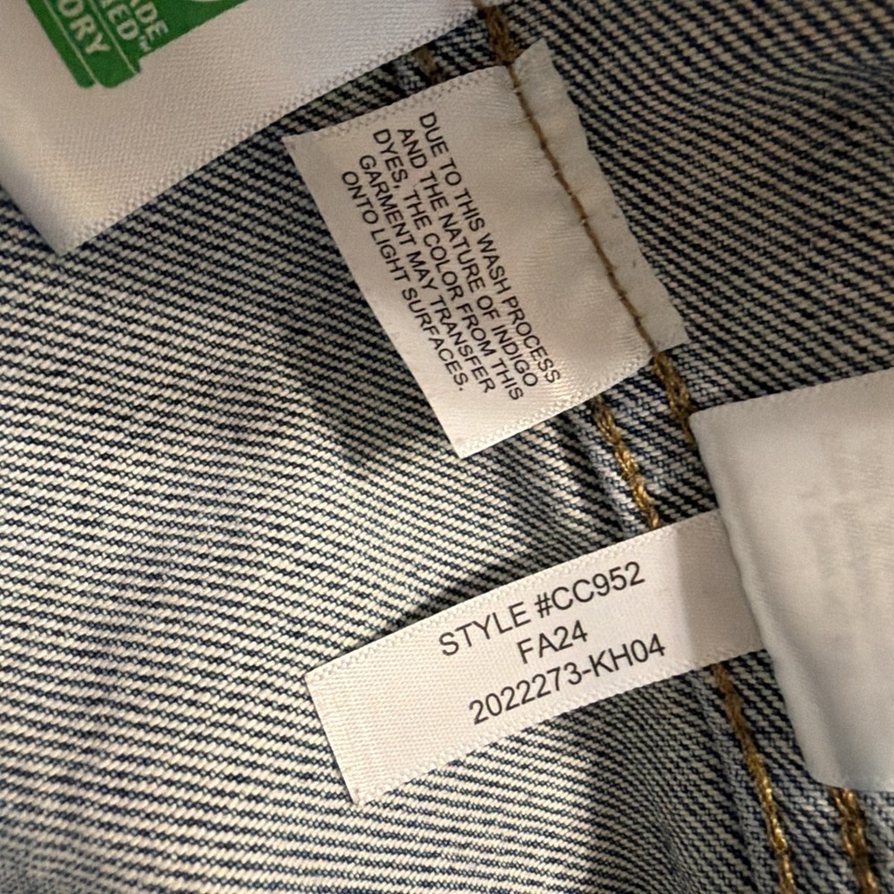 EUC J.Crew Denim LADY JACKET Round Neck Button Cropped Pleated CC952 Blue XXL - Picture 11 of 11